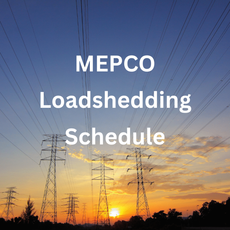 MEPCO Loadshedding Schedule 2025