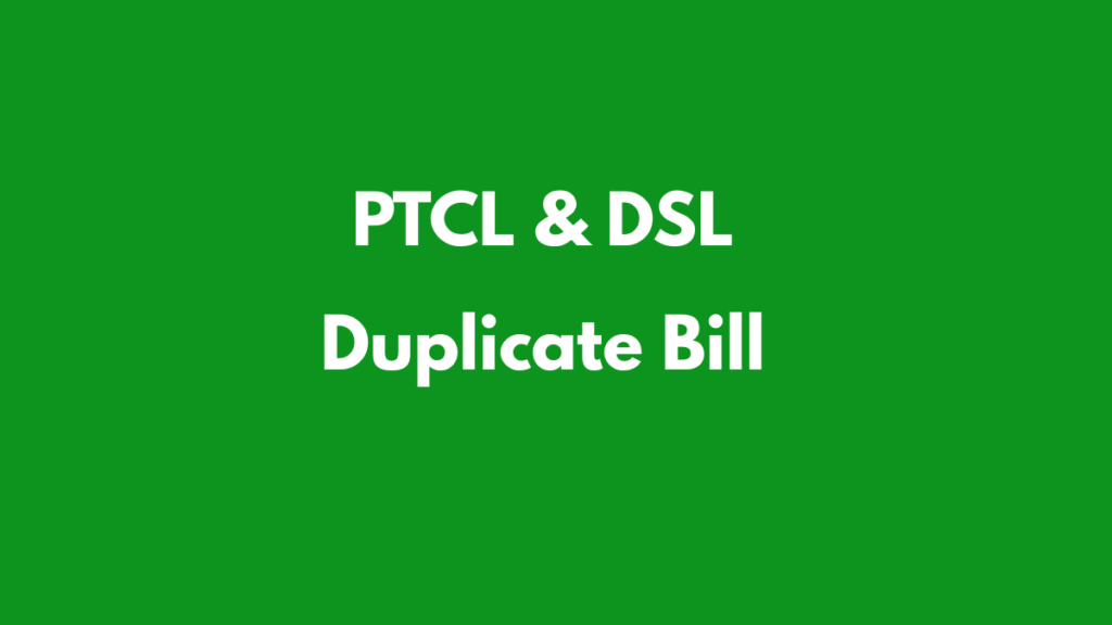 PTCL bill