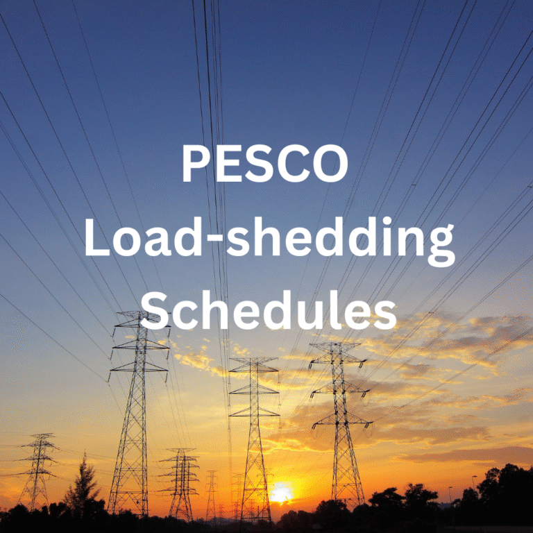 PESCO Loadshedding Schedules